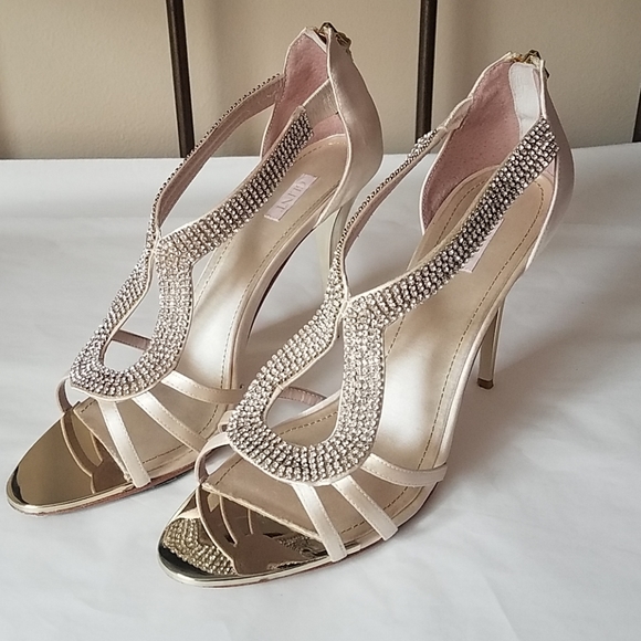 Glint Shoes - Glint Stiletto Crystal Bling Sandals Shoes 11
